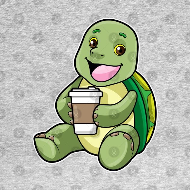 Turtle with Shell & Coffee to go by Markus Schnabel